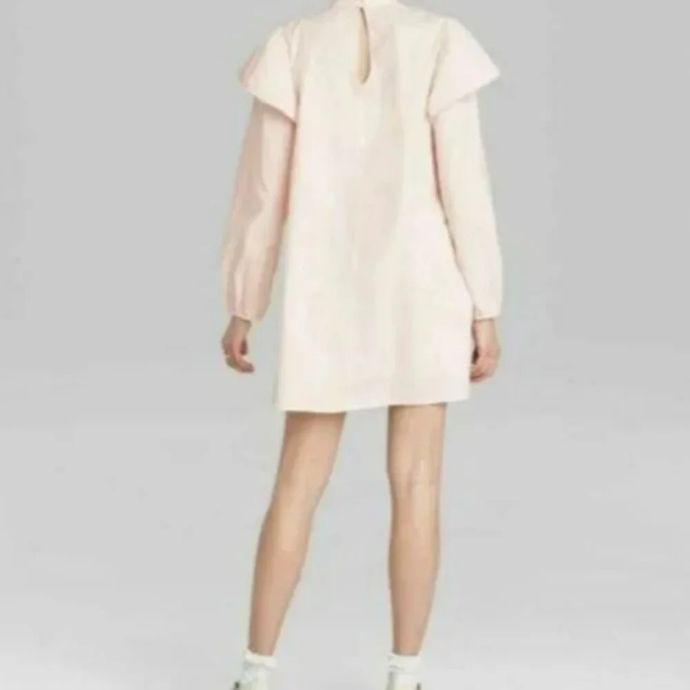 Wild Fable NWT Dusty Peach Long Sleeve High Neck Poplin Prairie Dress XXL - Picture 2 of 4